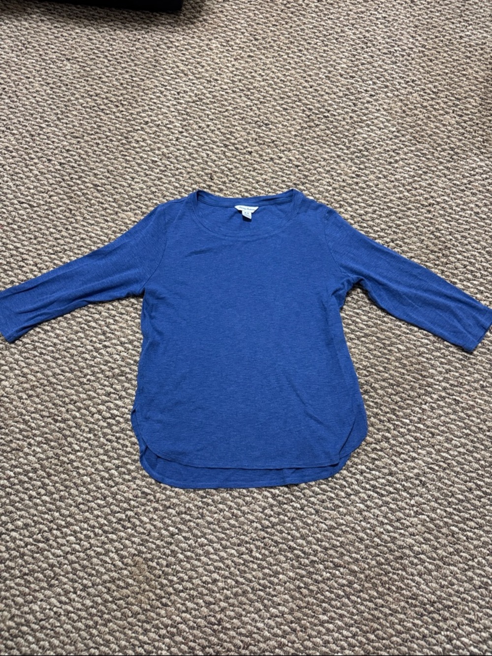 Tommy Bahama Blue Crewneck 3/4 Sleeve Tee